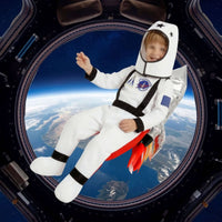 Astronaut Wearable Costume 3D Details Kids Space Explorer Jetpack Outfit Child's Space Voyager Costume for Children, Role Play, School Plays