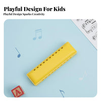 Compact and Portable 10-Hole Harmonica Long-Lasting Beginner's Harmonica Educational Kids Mouth Organ for Beginners, Travel, School