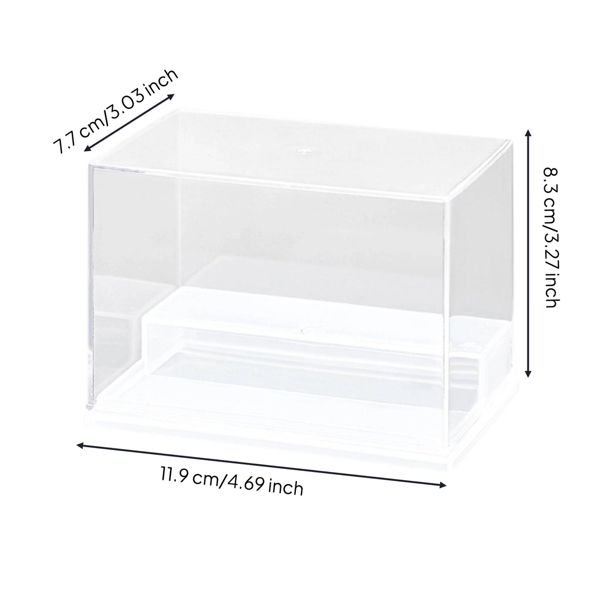 Dustproof Display Box with Steps Stackable Acrylic Display Box High Clarity Showcase Multi-Functional for Shelf, Desk