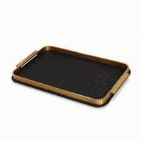 Leather Tray Contemporary Tray with Handles Decorative for Washroom