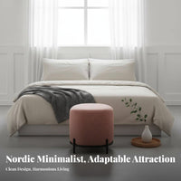 Nordic design Long Ottoman Bench Sturdy Metal Legs Shaped Ottoman Upholstered Surface Footrest Stool Minimalist Design for Apartment Dwellers, Interior Designers, Living Room, Clothing retail availablelet, Bedroom, Entryway