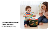 Early Education child's Floor Tom Rhythm Development Musical Instrument Comes with 2 Drumsticks young child Drum Includes Shoulder Strap for young children, Preschoolers, Preschool, Music session, Playroom, sessionroom