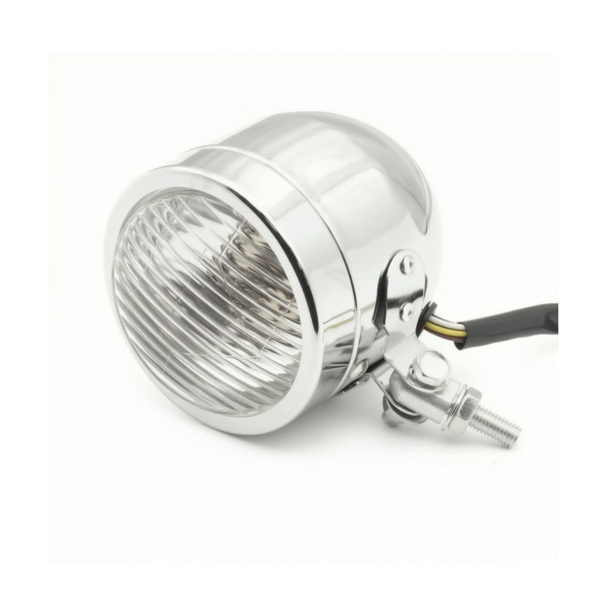 Motorcycle Headlight with Bracket 12V Motorcycle Headlight Lamp Retro Round for Custom Builders, Cafe Racer Build