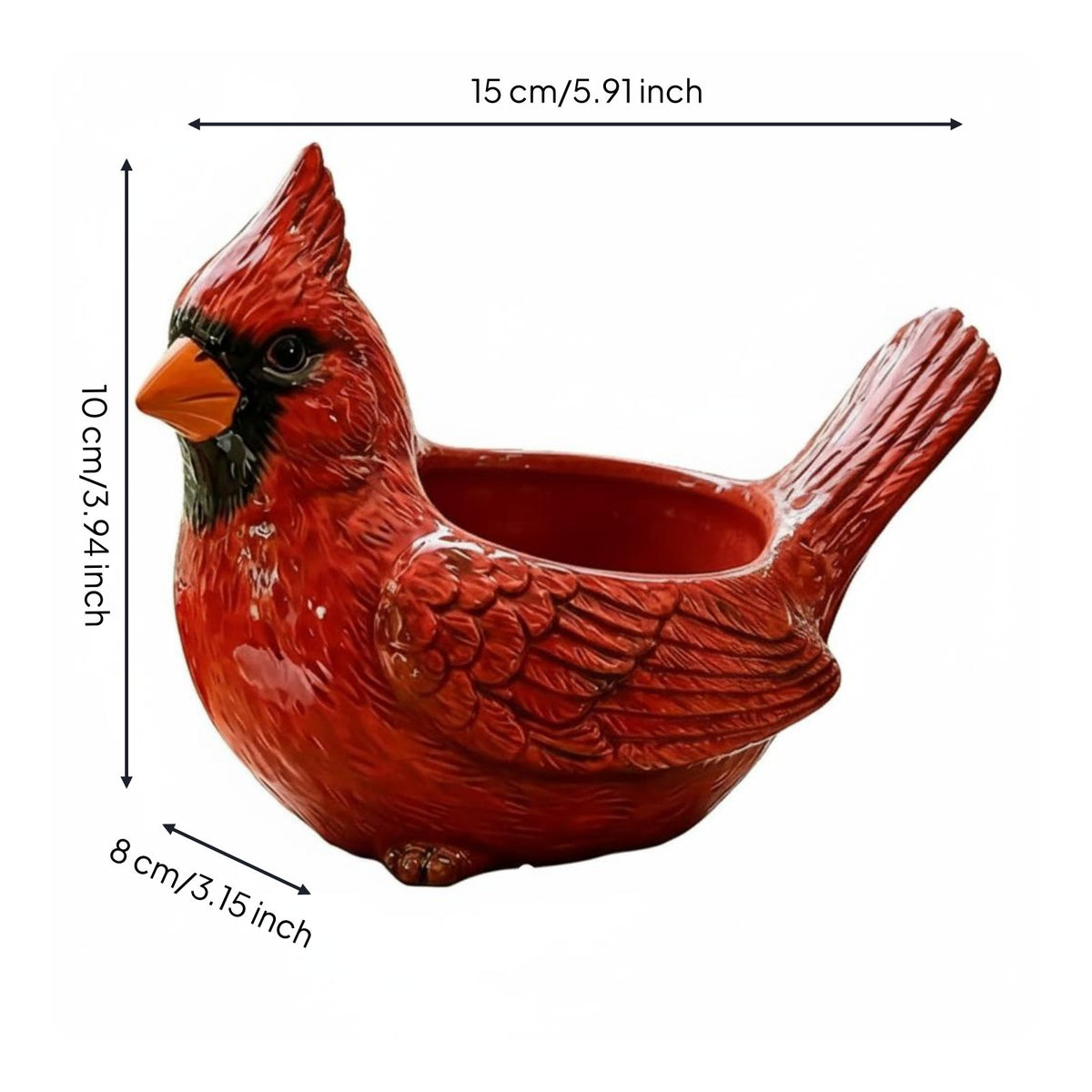 Resin Bird Planter Decorative Bird Cactus Planter Tabletop Display