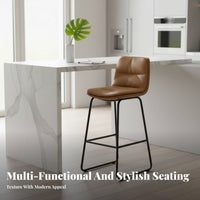 Vintage Look mechanical rearrest Stool Sturdy Frame Bar Chair With Footrest High Seating Minimalist Design for Homeowners, Business Owners, Adults, Cafe, Restaurant, Kitchen, Dining Area