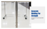 Garment Rack with Wheels, Foldable Metal Display Stand, Adjustable Bar, Display