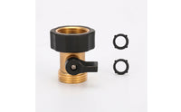 Compact Garden Hose Shut off Valve with Washers Smooth Hose Connector with Shut off Valve Easy-Turn Leak-Proof for Gardeners, Lawn Watering