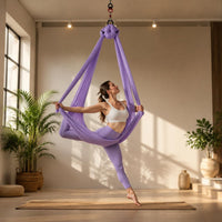 Suspended Fitness Aerial Silk Yogas Swing Material Hanging Silk Hammock Gentle and Silken Textile Suspended Support Hammock