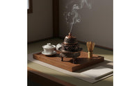 Tripod Aromatic Burner Antique Finish Ornate Alloy Aromatic Burner Holder Vintage Metal Censer Heat-Resistant Mini Tripod