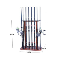 Solid Wood Wooden Fishing Rod Rack Space-Saving Gear Storage Tooleffortless Assembly for Anglers