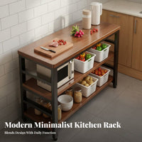 Microwave Oven Stand Space Saving Kitchen Rack Wide Countertop Freestanding Microwave Stand for Homeowners, Cooks, Pantry, Dining Room, Garage