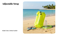 Waterproof Storage Inflatable Swim Buoy Easy to Inflate Swimming Dry Bag Buoy Lightweight for Triathletes, Snorkelers, Triathlons, Kayaking