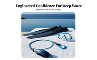Diving Leash with Wrist Cuff | Stainless Steel Wire Core, 360-Degree Rotating, Diving Rope Cable with Wristband, for Deep-Water Training