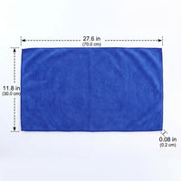 Thick Microfibre Cloth and 30x70cm Microfibre Towel, 350 GSM Printed Single-Ply Fabric, Highly Absorbent Tool for Car and Home Use