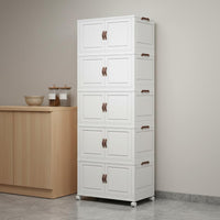 Foldable Storage Cabinet Space-Saving Installation Storage Rack Large Capacity Foldable Cabinet for Students, Apartment, Dorm Room