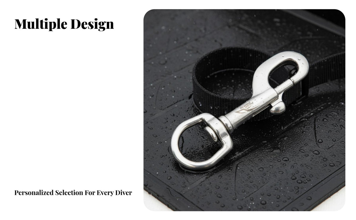 Single-Ended Bolt Snap Precise Coiled Mechanism Diving BCD Clip Rustproof Swivel Bolt Snap Hook Single-Hand Operation for Technical Divers, Freedivers, Outdoor Enthusiasts, Underwater, Boating, Crafting