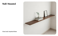 Vertical Surfacemounted Board Shelf Minimalist Design Interior Surface Interior Surface spaceSaving Display Shelf for Book Lovers, Design Aficionados