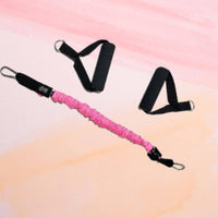 High Elasticity Pilates Pull Rope Comfortable Grip Resistance Band with Handles Portable for Women