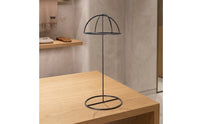 Stainless Steel Hat Display Stand Brushed Metal Hat Stand with Dome Support Minimalist Height Adjustable for Boutiques, Collectors, Dressing Room, Closet