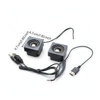 USB Speakers with 3.5 Mm Plug Stereo Wired Desktop Speakers for Office