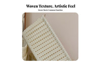 WovenDesign Plastic Basket Hollow Design Handled Tote Basket Long-Lasting