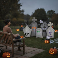 Outdoor Halloween Inflatable Scary Inflatable with Built-in Fan Lightweight for Garden