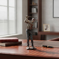 Resin Golfer Sculpture Tabletop Golf Statue Desktop Golf Figurine Decorative for Golfers, Collectors, Office, Living Room, Study, Shelf