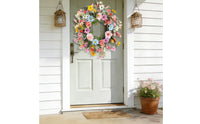 Vibrant Colors Seasonal Floret Wreath Handmade House Decoration Realistic Look for Party