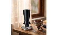 Espresso Tamper with Ridged Base Stainless Steel Espresso Tamper Matte Black Consistent Pressure for Home Baristas