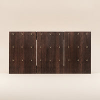 Wooden Foldable 3-Panel Pegboard Rustic Jewelry Display Stand Sturdy Earring Holder with Hooks for Boutique Owners