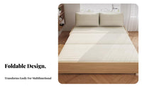 Foldable Design Wooden Frame Futon Space-Saving transformable Sofa two-in-individualUse Sleeper Couch Minimalist appearance for Apartment Dwellers, Students, Homeowners, Small Spaces, Home Office