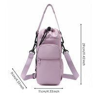 Crossbody Water Bottle Bag Lightweight Water Bottle Carrier with Strap Scratch Protection for Hiking