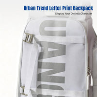 Large Capacity Letter Backpack, Oxford Cloth, Unisex, Outdoor Travel, Camping, Ski Storage