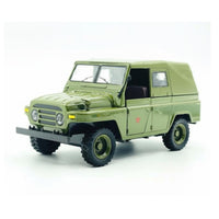 Beijing 212 Car Toy Sound and Light Effects 1:24 Scale 4x4 Model Pull-Back Action Diecast for Collectors, Kids, Shelf Display