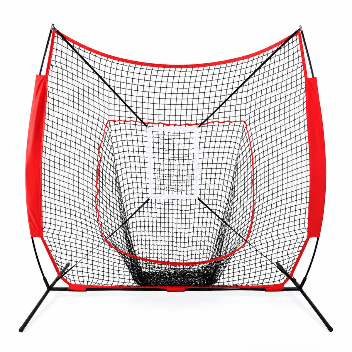 Softball Practice Net with Target Freestanding Baseball Practice Stable for Backyard