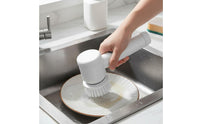 Waterproof Handheld Electric Cleaning Brush Long Battery Life Cordless Power Scrubber Wall-Mountable for Household, Kitchen, Bathroom