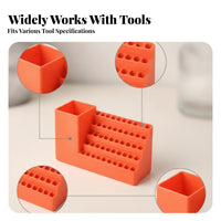 Molded One-Piece Screwdriver Bit Storage Holder ABS Plastic 6.35 Mm Bit Holder Open-Top