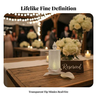 Transparent Glitter Pillar Candle Smokeless Electronic Candle Light No Dripping Molten Material House Decoration for Couples, Wedding, Home Decor
