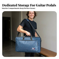 Water-Repellent Effects Pedalboard Bag 600D Oxford Pedalboard Gig Bag Multi-Pocket Storage Portable
