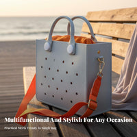 Holey Coastal Tote Easy to Clean Waterproof EVA Tote Quick to Dry Perforated EVA Tote Bag for Women