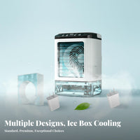 Desktop Misting Fan Cools & Humidifies Portable Misting Fan Twin Mist Spray Mini Air Humidifier for Office, Bedroom, Dorm Room