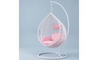 Hanging Chair with Stand Freestanding Egg Chair with Stand Woven Furniture for Adults, Balcony, Living Room, Reading Corner