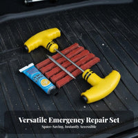 T-Handle Design Tubeless Tire Plug Kit Portable Tire Plug Kit Universal Fit for DIYers, Drivers, Travel, Garage
