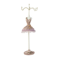 Customizable Ballet Dress Jewelry Stand Decorative Mannequin Jewelry Display Stand Stable Base Resin Dress Display Rack Handmade for Boutique