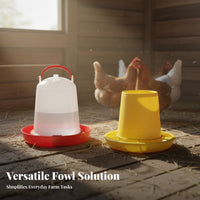 Automatic Fowl Waterer Easy to Clean Fowl Feed Bucket Automatic Chicken Waterer for Farmers, Backyard