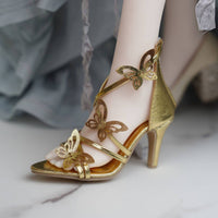 1/3 BJD Doll Shoes Elegant Design BJD Doll Heels Secure Fit Butterfly Heel Shoes
