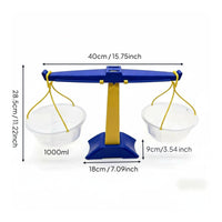 Kids Balance Scale Bright Colors Children's Learning Balance Math Manipulative for Preschoolers, Kindergarteners