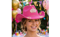 Rhinestone Cowboy Hat Western-Style Cowboy Hat with Rhinestones Wide-Brim for Partygoers, Cosplayers, Costume Parties, Photo Shoots, Festivals