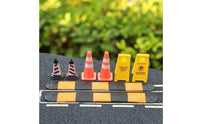 8 Pieces Small-Scale Speed Bumps Mini Traffic Accessory Set Realistic Toy Traffic Cones Sturdy for Model Collectors