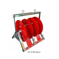 Easy Assembly Folding Cable Pay-Release Stand Heavy-Duty Portable Wire Reel Stand With Wheels Multi-Spool Wire Holder Thickened Stainless Steel for Installers, Home Renovation